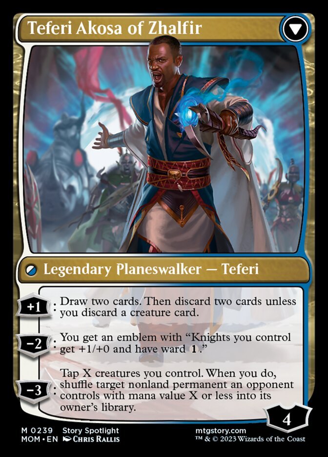 Invasion of New Phyrexia // Teferi Akosa of Zhalfir back