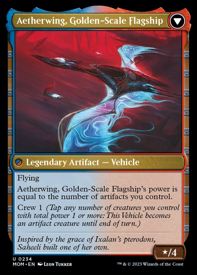 Invasion of Kaladesh // Aetherwing, Golden-Scale Flagship back