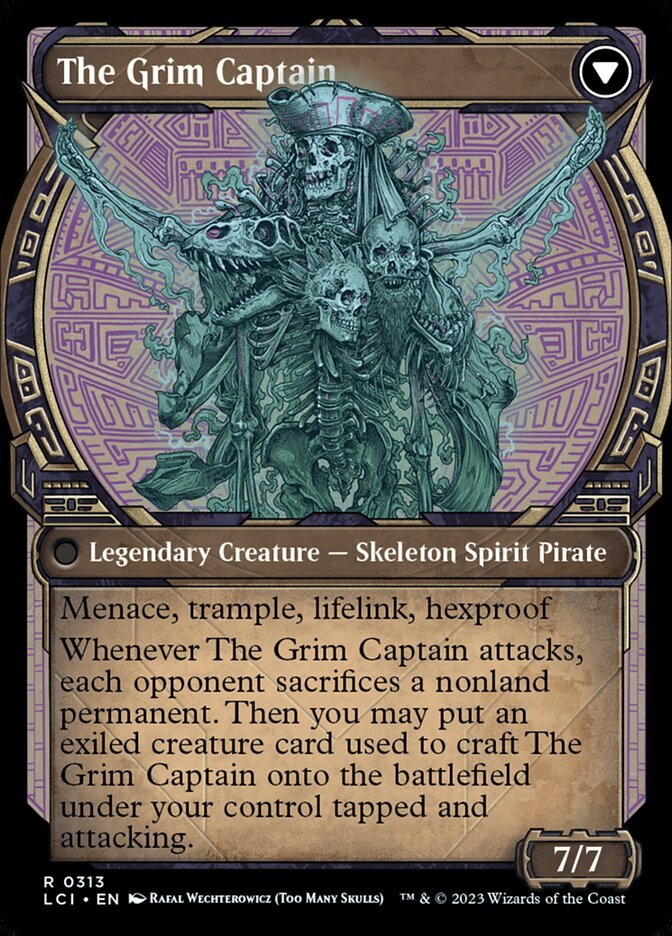 Throne of the Grim Captain // The Grim Captain (Showcase) back