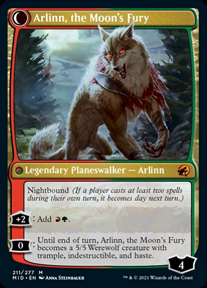 Arlinn, the Pack's Hope // Arlinn, the Moon's Fury back
