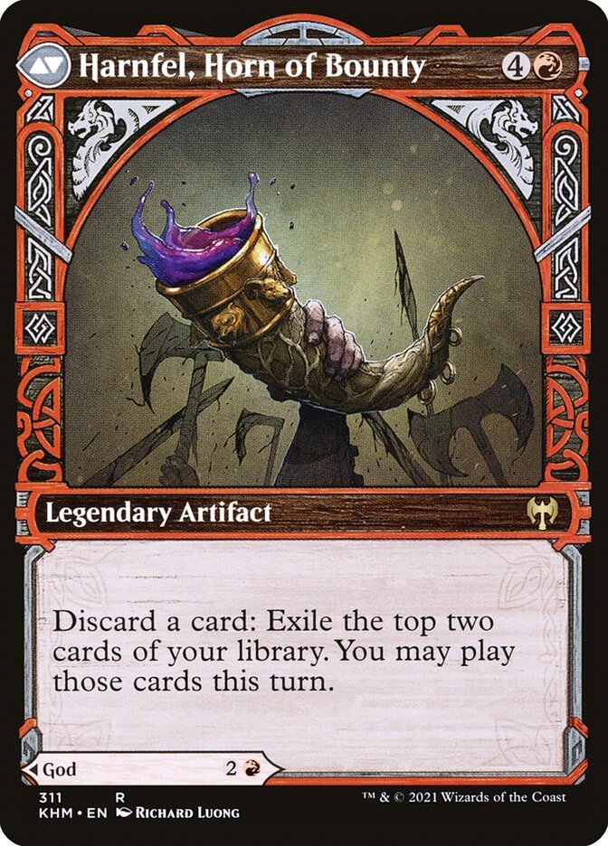 Birgi, God of Storytelling // Harnfel, Horn of Bounty (Showcase) back