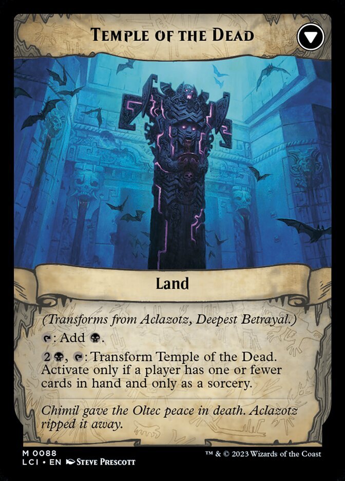 Aclazotz, Deepest Betrayal // Temple of the Dead back