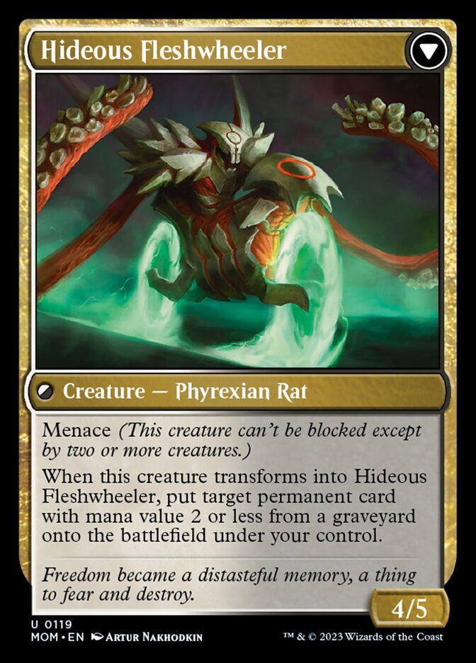 Nezumi Freewheeler // Hideous Fleshwheeler back