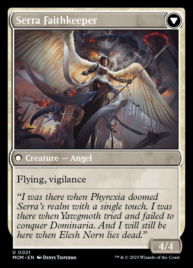Invasion of Dominaria // Serra Faithkeeper back
