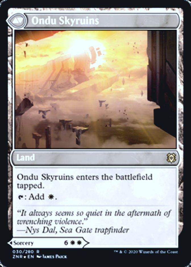 Ondu Inversion // Ondu Skyruins (PR Foil) back