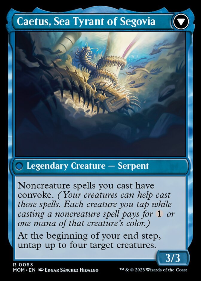 Invasion of Segovia // Caetus, Sea Tyrant of Segovia back