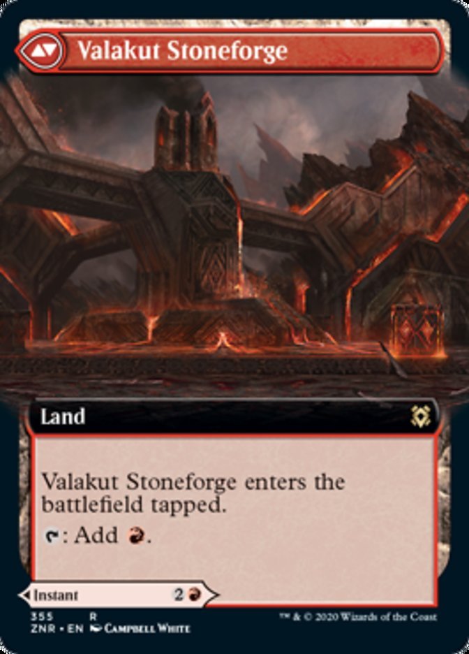 Valakut Awakening // Valakut Stoneforge (Extended Art) back