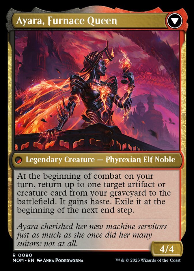 Ayara, Widow of the Realm // Ayara, Furnace Queen back