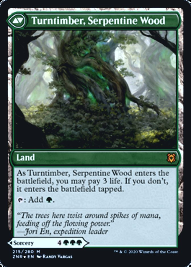 Turntimber Symbiosis // Turntimber, Serpentine Wood (PR Foil) back