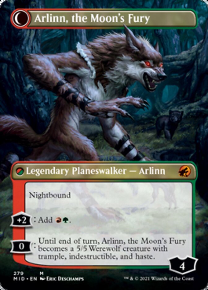 Arlinn, the Pack's Hope // Arlinn, the Moon's Fury (Borderless) back