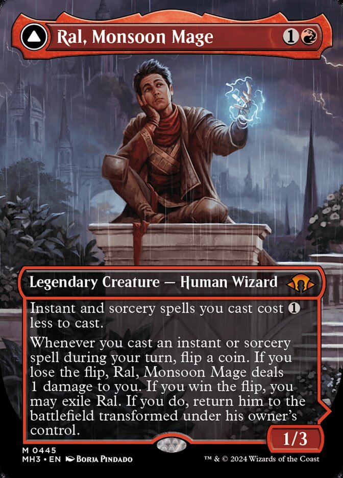 Ral, Monsoon Mage // Ral, Leyline Prodigy (Borderless) front