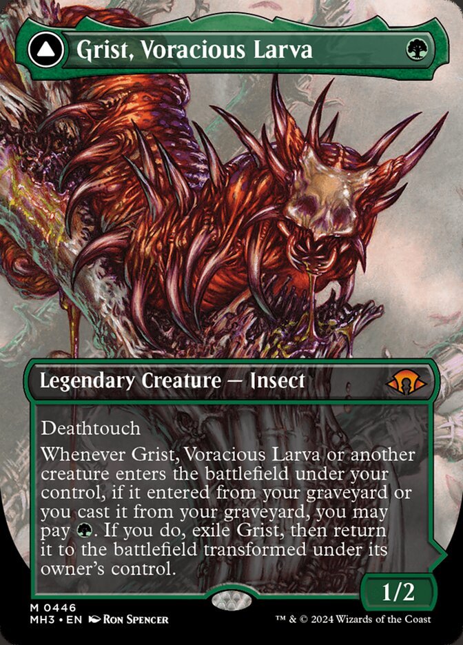 Grist, Voracious Larva // Grist, the Plague Swarm (Borderless) front