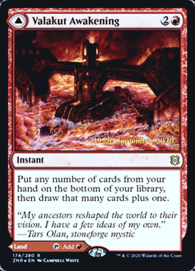Valakut Awakening // Valakut Stoneforge (PR Foil) front