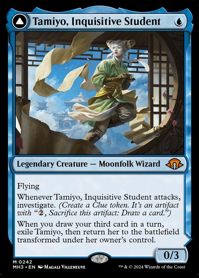 Tamiyo, Inquisitive Student // Tamiyo, Seasoned Scholar front
