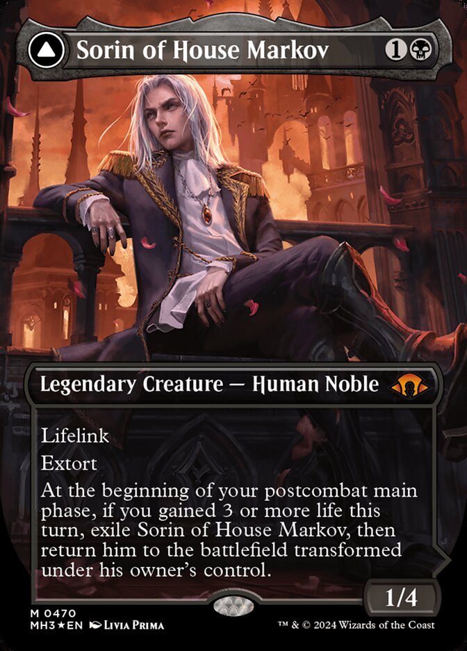 Sorin of House Markov // Sorin, Ravenous Neonate (Extended Art) front