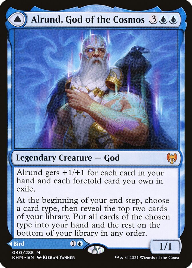 Alrund, God of the Cosmos // Hakka, Whispering Raven front