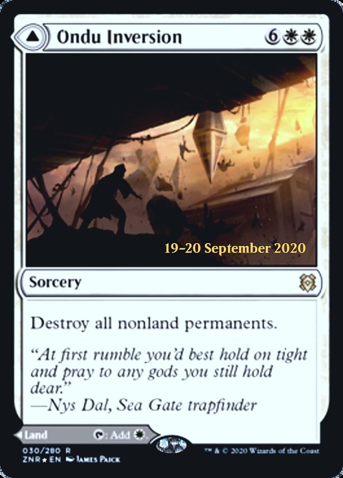 Ondu Inversion // Ondu Skyruins (PR Foil) front