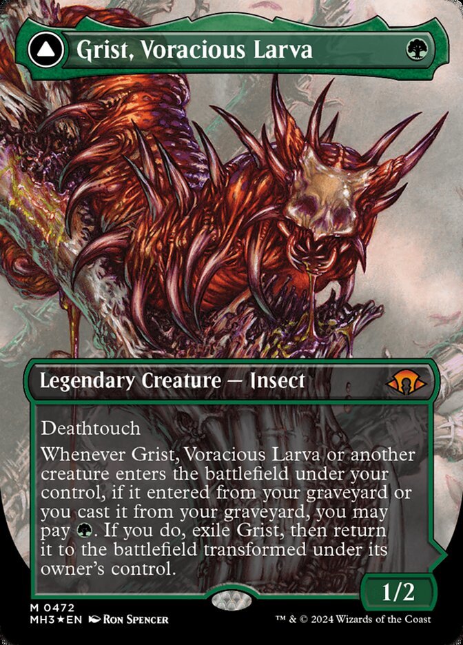 Grist, Voracious Larva // Grist, the Plague Swarm (Extended Art) front