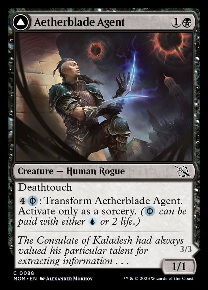 Aetherblade Agent // Gitaxian Mindstinger front