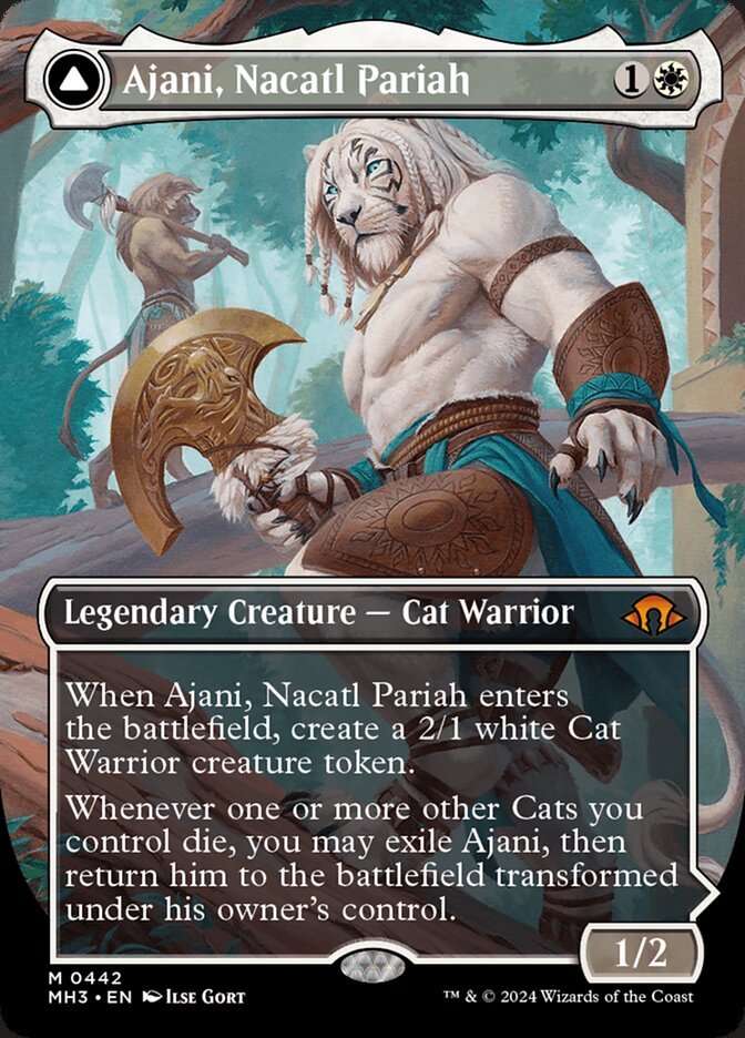 Ajani, Nacatl Pariah // Ajani, Nacatl Avenger (Borderless) front